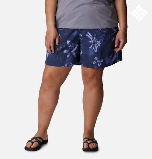 Women's Columbia Sandy River II Printed Shorts Flower | Plus Size CA-GC435